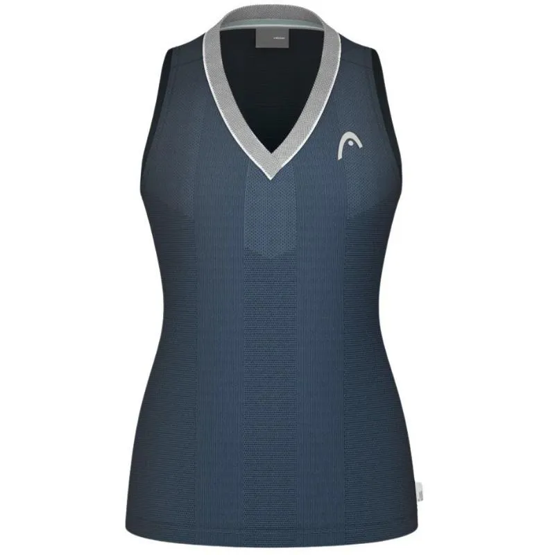 Camiseta Feminina Head Performance Azul Marinho Prata