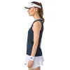 Camiseta Feminina Head Performance Azul Marinho Prata