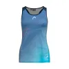 Cabeca azul escura jogar t-shirt feminina impressão