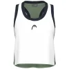 Cabeça das mulheres jogar Crop Top branco verde T-Shirt
