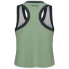 Cabeça das mulheres jogar Crop Top branco verde T-Shirt