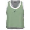 Camiseta Head Play Crop Top Verde Gris Mujer