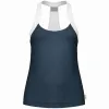 Camiseta Head Play Tech Azul Marinho Branco Feminino