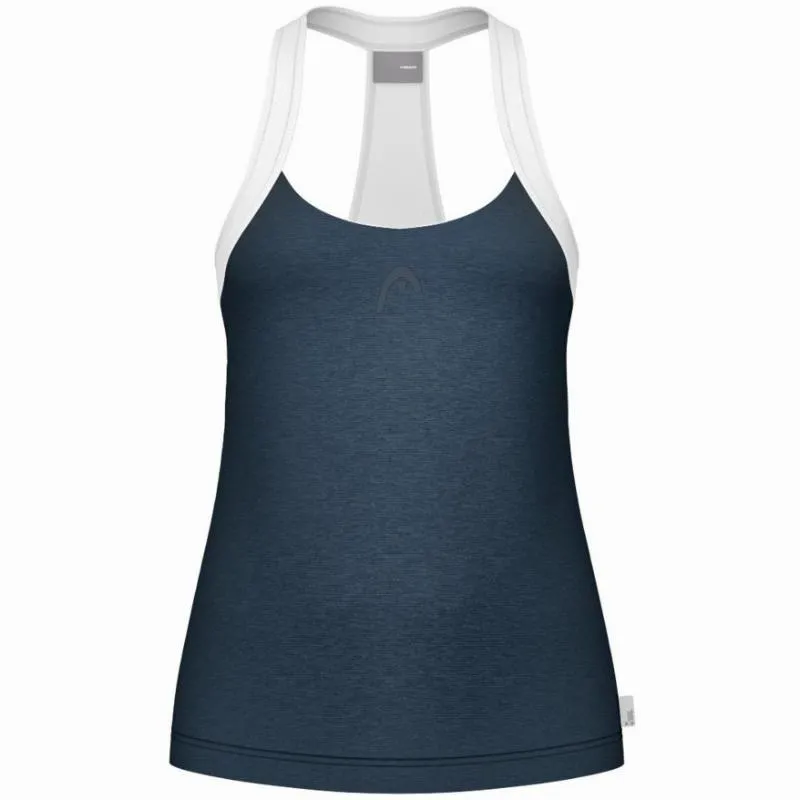 Camiseta Head Play Tech Azul Marinho Branco Feminino