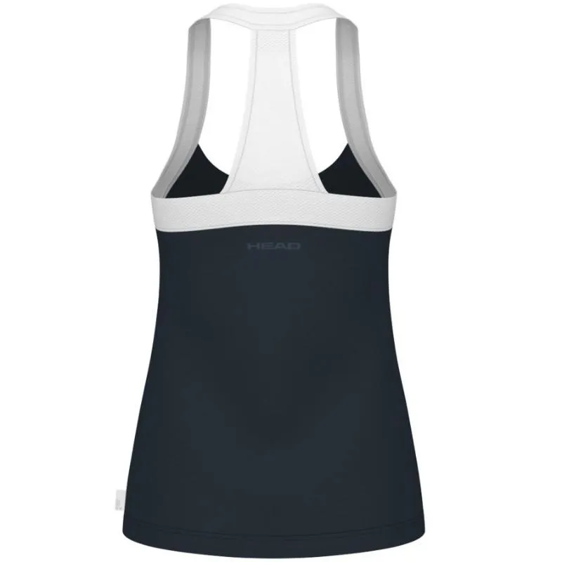 Camiseta Head Play Tech Azul Marinho Branco Feminino