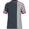 T-Shirt Head Play Tecnologia Rosa Cinzento