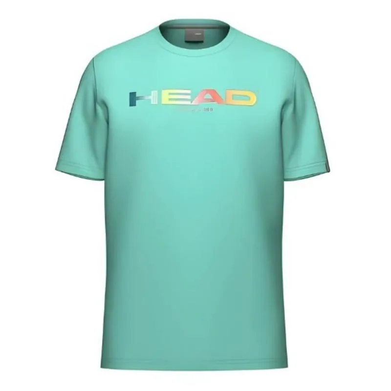 Camiseta Turquesa Arco-Íris na Cabeça