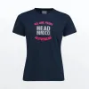 Cabeca azul escura pular camiseta mulheres