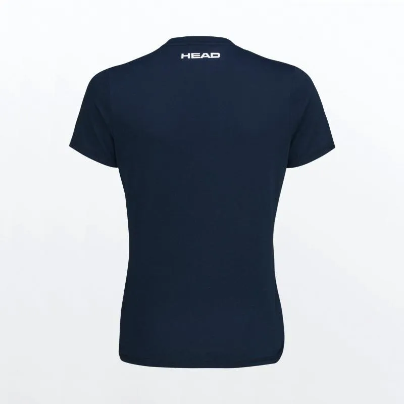 Cabeca azul escura pular camiseta mulheres