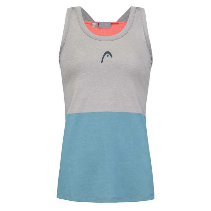 Head Tech Top Cinza T-Shirt Azul Eletrico Mulheres