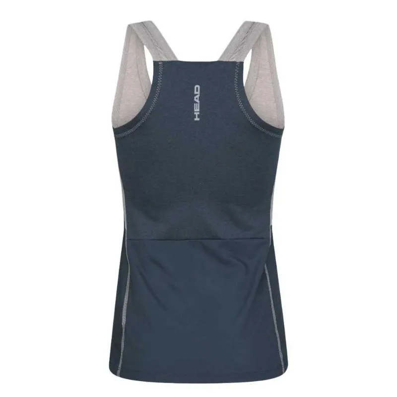 Head Tech Top Marinha cinza camiseta mulheres