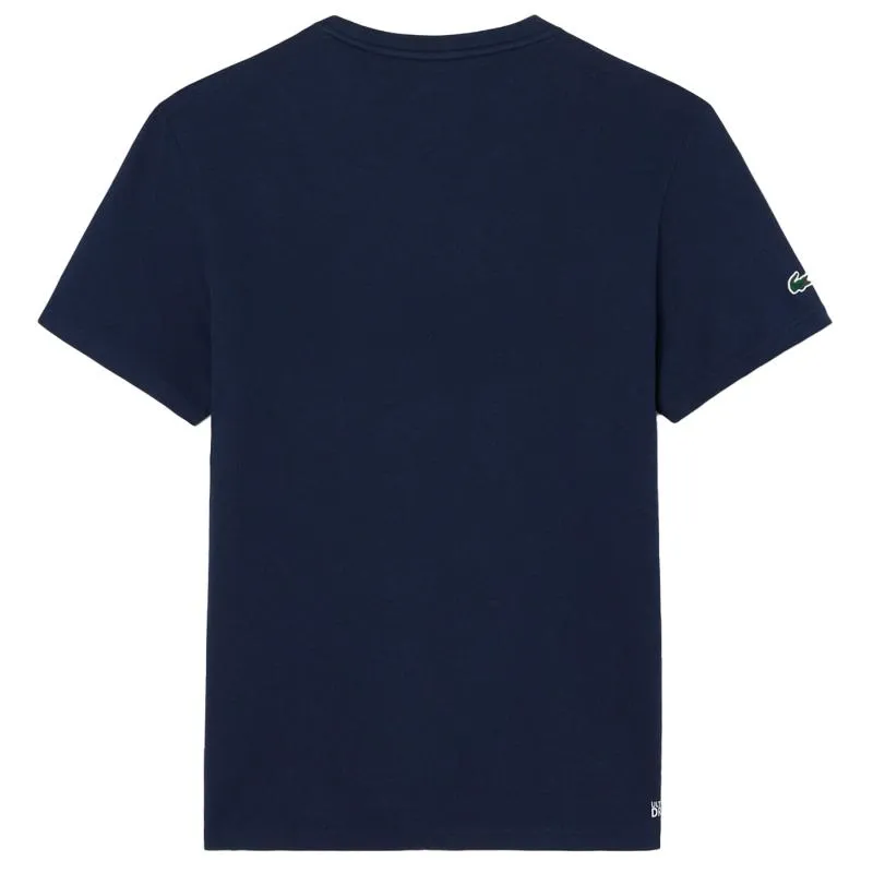 Camiseta de tênis Lacoste Daniil Medvedev azul marinho