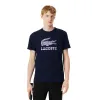 Camiseta de tênis Lacoste Daniil Medvedev azul marinho