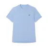 Camiseta Lacoste Esticamento Leve Azul Claro