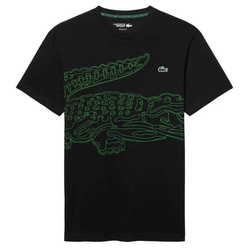 Lacoste Padel Black Fluor Green T-shirt