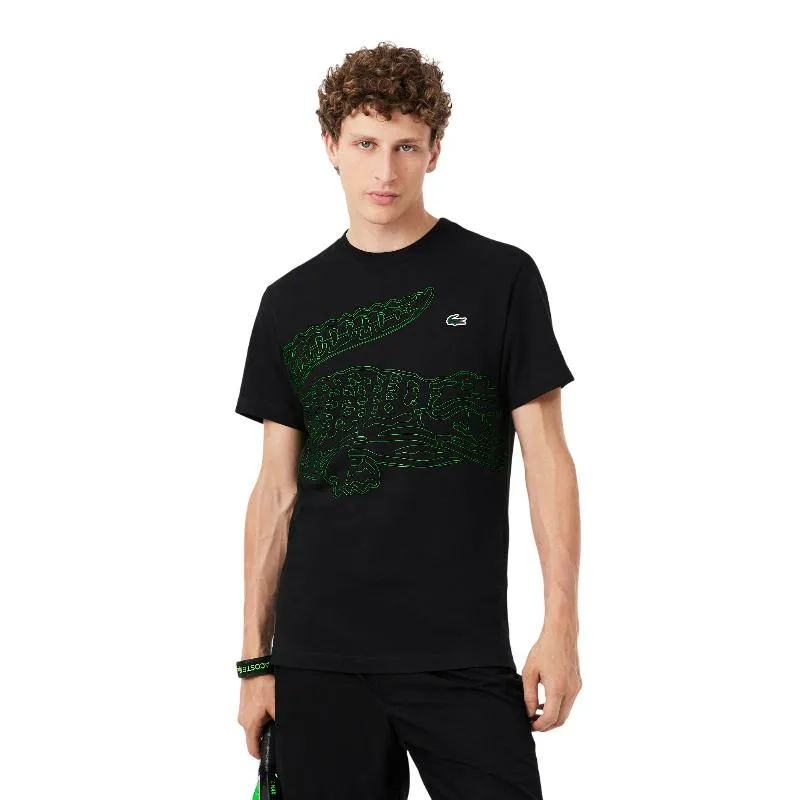 Lacoste Padel Black Fluor Green T-shirt