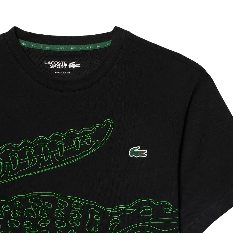 Lacoste Padel Black Fluor Green T-shirt