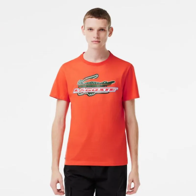 T-Shirt Lacoste Sport Algodon Ecologico Orange
