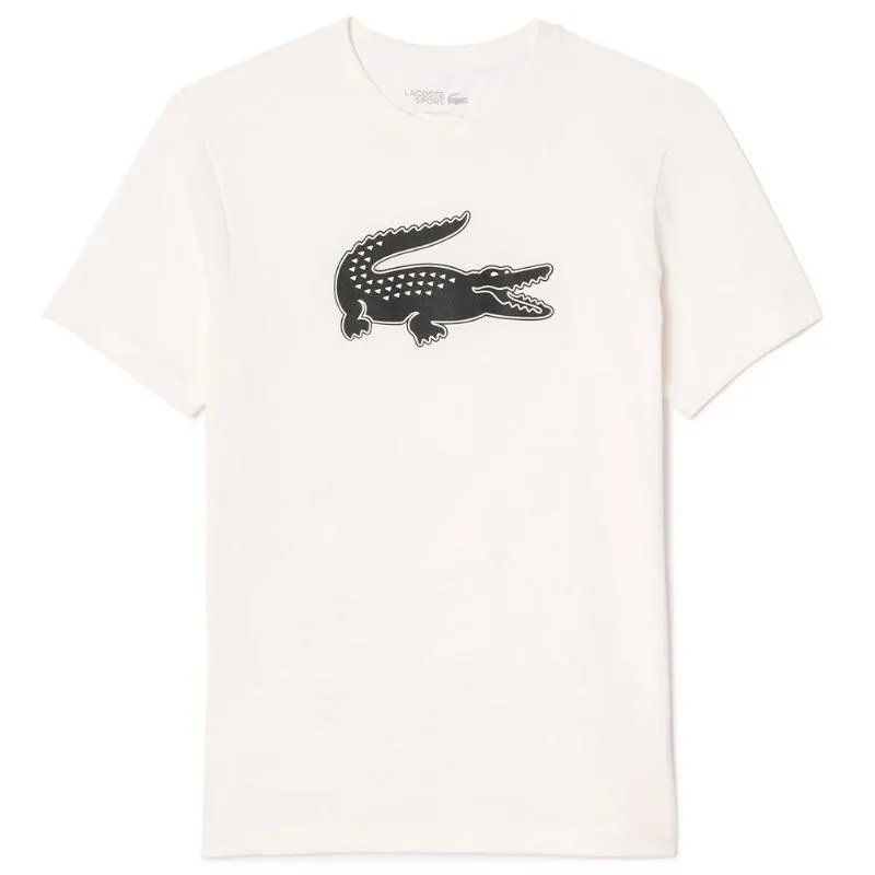 T-Shirt Lacoste Sport Branco Preto