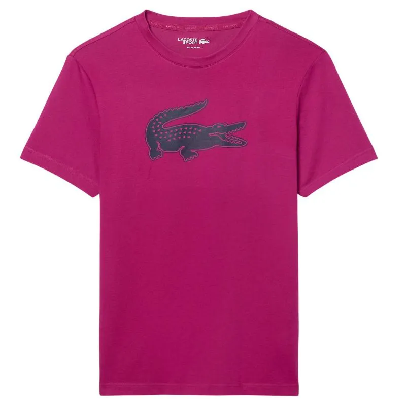 Lacoste Sport Fuchsia Navy Blue T-Shirt