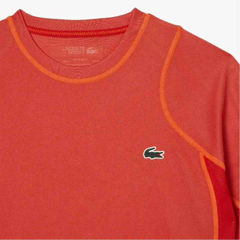 Camiseta Lacoste Sport Pique Laranja