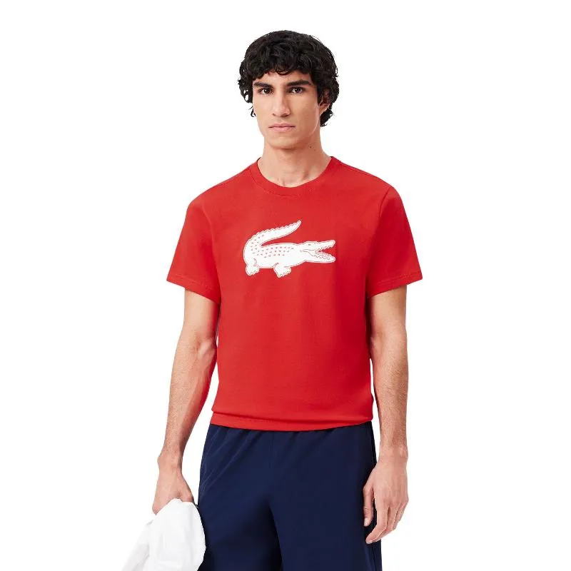 Camiseta Lacoste Sport Vermelha Branca