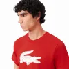 Camiseta Lacoste Sport Vermelha Branca