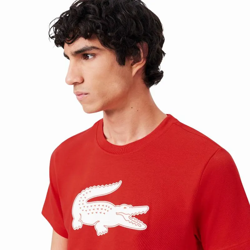 Camiseta Lacoste Sport Vermelha Branca