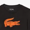 Lacoste Sport T-Shirt respiravel Preto Laranja