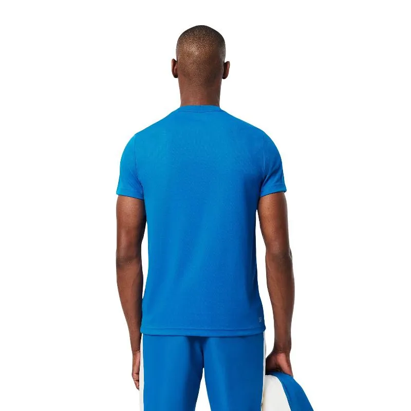 Camiseta Lacoste Sport Ultra Dry Azul Branco