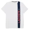Camiseta Lacoste Sport Ultra Dry Branca Azul Marinho