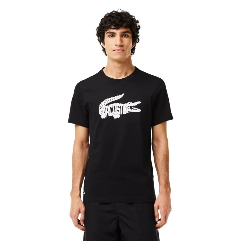 T-Shirt Lacoste Ultra Dry Preto Branco