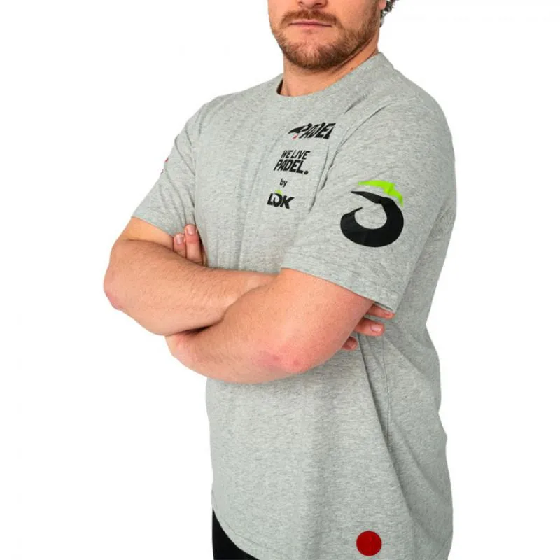 Lok Camiseta A1 Padel Bridger Cinza Melange