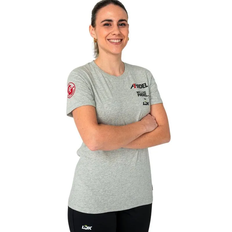 Camiseta Feminina Lok A1 Padel Bridger Cinza Mescla