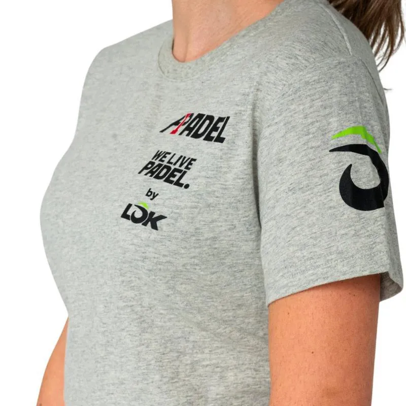 Camiseta Feminina Lok A1 Padel Bridger Cinza Mescla