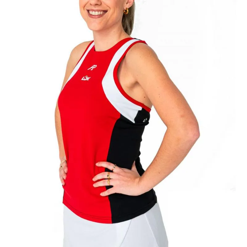 Lok A1 Padel Elk Branco Preto Feminino Camiseta