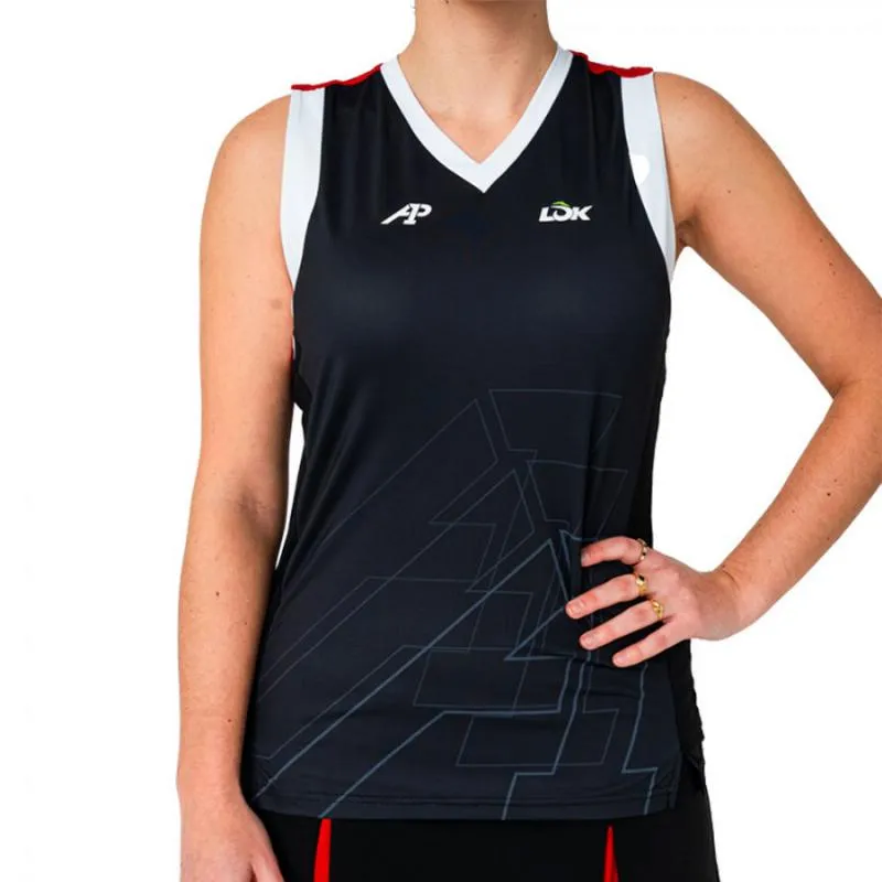 Lok A1 Padel Wasatch Camiseta Feminina Preta