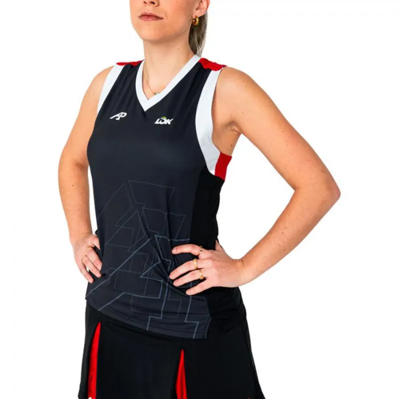 Lok A1 Padel Wasatch Camiseta Feminina Preta