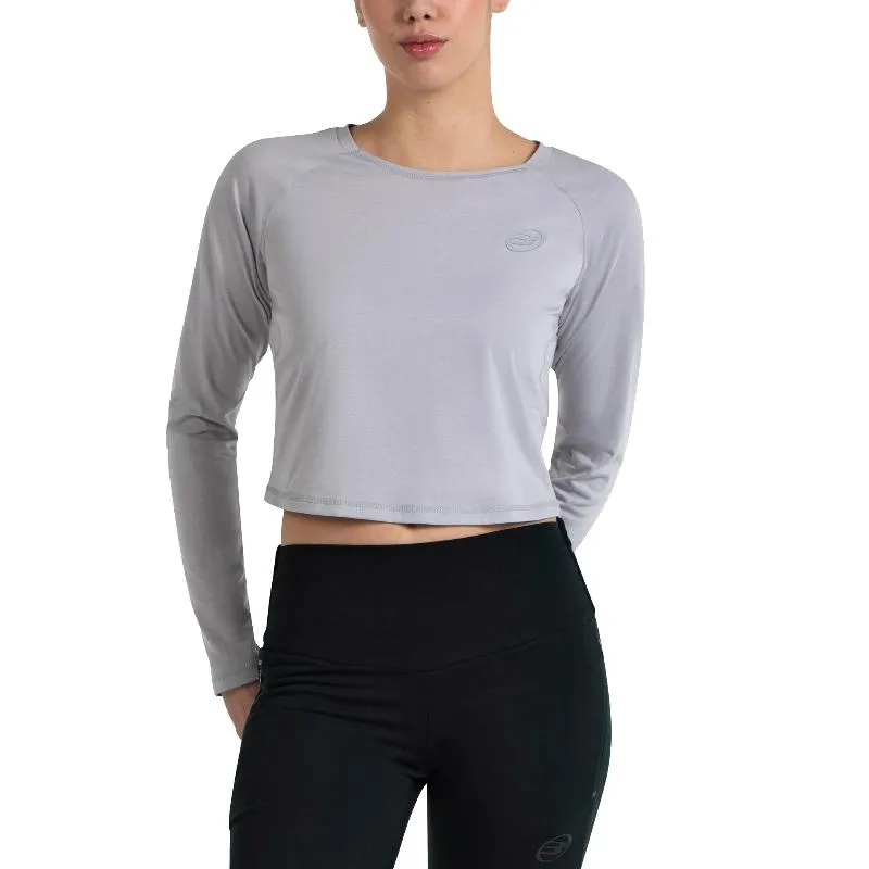 Camiseta Manga Larga Bullpadel Almo Gris Perla Mujer