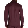 Camiseta Manga Larga Wilson Everyday Performance Half Zip Rojo Oscuro