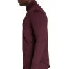 Camiseta Manga Larga Wilson Everyday Performance Half Zip Rojo Oscuro