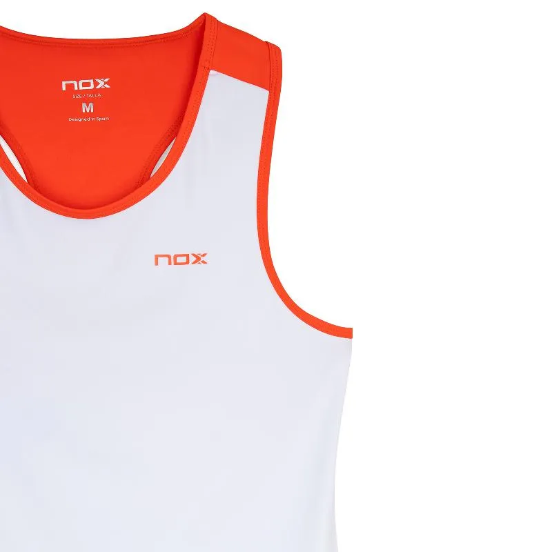 Camisa Branca Vermelha Feminina do Time Nox