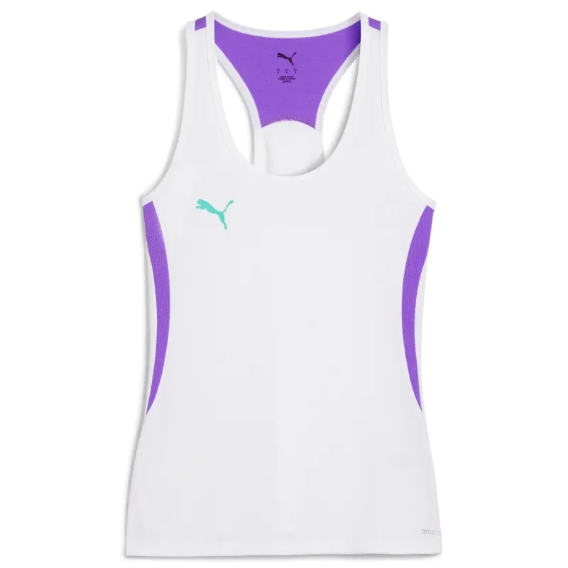 Camiseta Individual Puma Branco Lilás para Mulheres