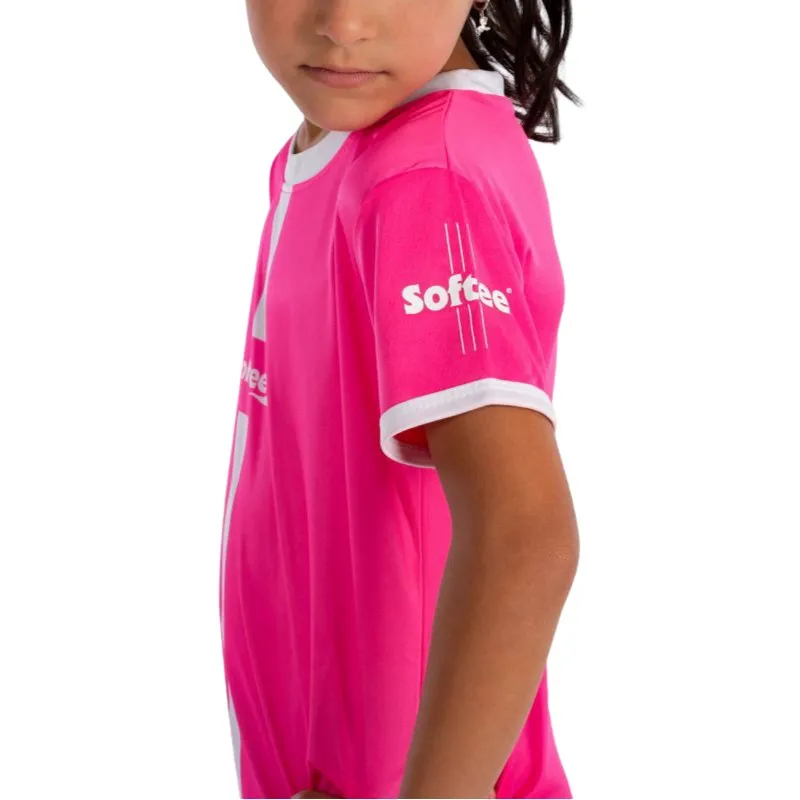 Camiseta Softee Tipex Fuchsia Fluor Branca Júnior