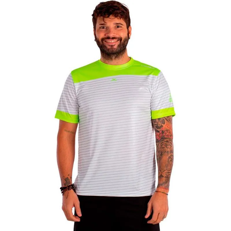 Vibora Preto Mamba X Aniversário T-Shirt Branco Amarelo Fluor