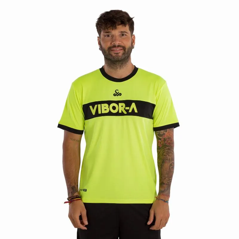 T-shirt Vibora Poison Jaune Noir