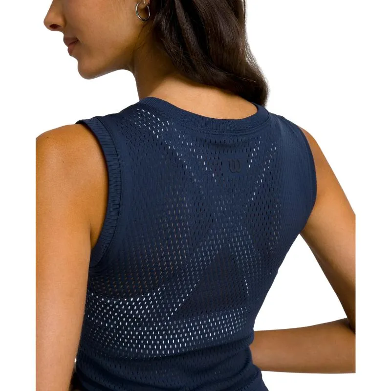 Camiseta Wilson Pro Seamless Azul Marino Mujer