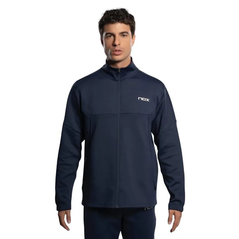 Jaqueta Azul-Marinho Branca da Equipe Nox