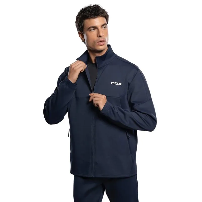 Jaqueta Azul-Marinho Branca da Equipe Nox