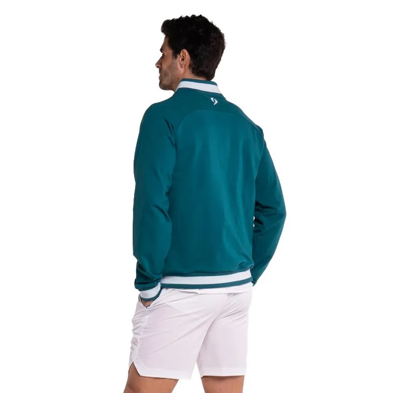 Jaqueta de seda verde Siux